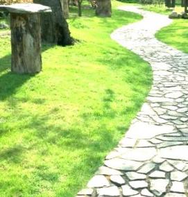 устройство дорожек из плитняка - тип 2