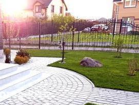 устройство дорожек из тротуарной плитки - модель 4