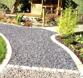 устройство дорожки из гравия - вариант 4