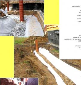 устройство дренажа дома - тип 2