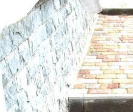 устройство отмостки из тротуарной плитки - модель 3