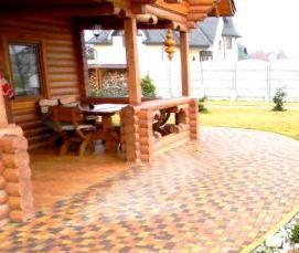 устройство площадки из тротуарной плитки - вариант 1