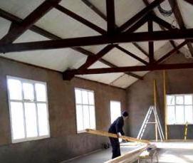 утепление бревенчатого дома - модель 1