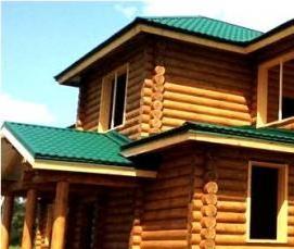 утепление бревенчатого дома - модель 4