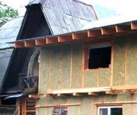 утепление бревенчатого дома - модель 3