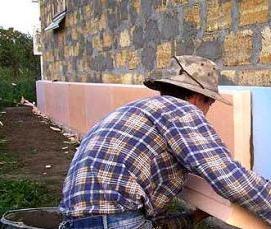 утепление цоколя пенопластом - модель 4