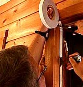 утепление деревянных дверей - модель 1