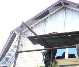 утепление фронтонов крыши - вариант 1