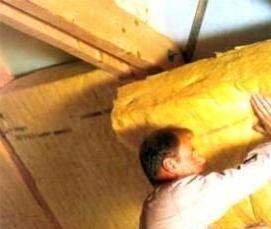 утепление крыши стекловатой - тип 3