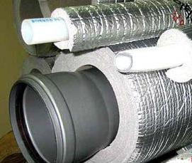 утепление труб пеноплексом - вариант 2