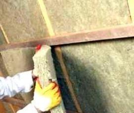 утеплитель между балками - вариант 1