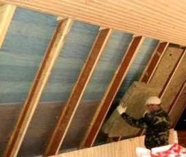 утеплитель внутри дома на даче - тип 3