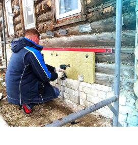 утеплители для наружных стен деревянного дома - модель 1