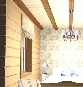 Вагонка в частном доме - модель 1