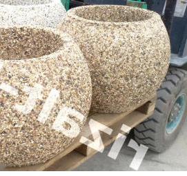 Вазон бетонный шар - модель 3