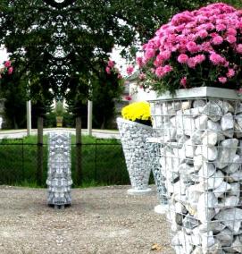 Вазоны габионы - модель 3