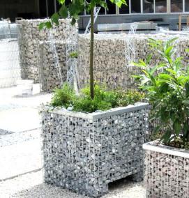 Вазоны габионы - модель 2