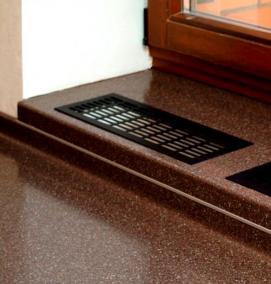 Вентиляционная алюминиевая решетка для подоконника - вариант 4