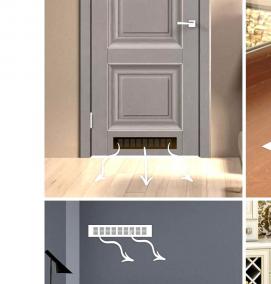 Вентиляционная алюминиевая решетка для подоконника - вариант 2