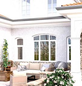 Входная дверь из пластика в частный дом - вариант 3