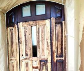 Входная дверь с коробом деревянная - вариант 2