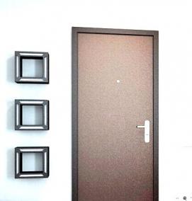 Входная дверь в квартиру с зеркалом - вариант 1
