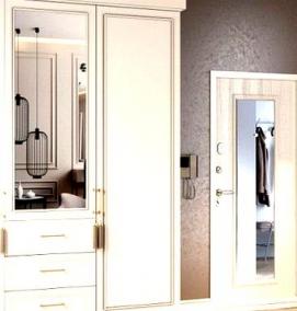 Входная дверь в квартиру с зеркалом - вариант 3