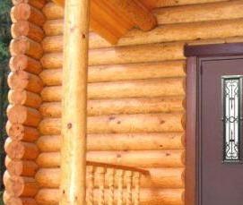 Входная группа для частного деревянного дома - модель 1