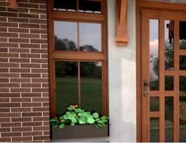 Входная штульповая пластиковая дверь - вариант 2