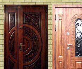 Входные двери двухстворчатые наружные - вариант 2
