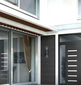 Входные двери с черным стеклом - тип 3