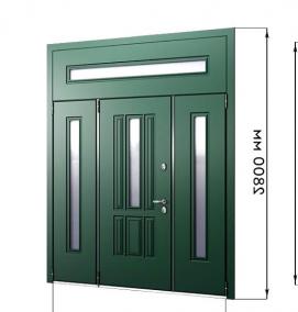 Входные двери с тремя петлями - вариант 2