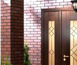 Входные двери со стеклопакетом для частного дома - модель 4