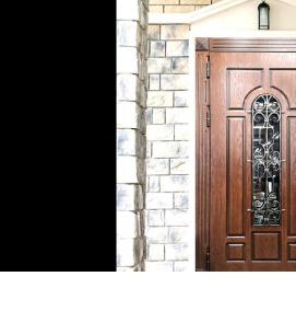 Входные двери в дом с ковкой - вариант 4