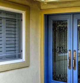 Входные стеклянные двери для частного дома - модель 3