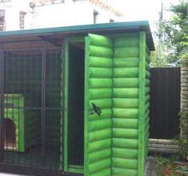 Вольер с хозблоком - модель 3