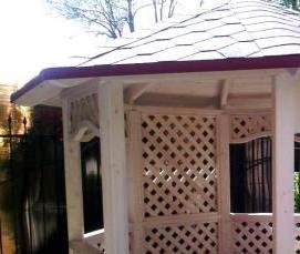 Восьмигранная деревянная беседка - модель 3