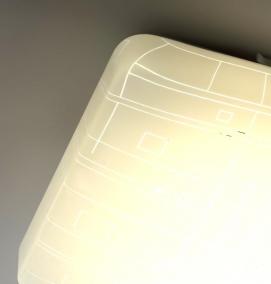 Встроенный потолочный светильник светодиодный квадратный - вариант 1