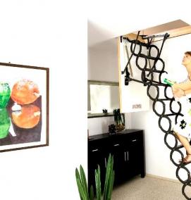 Выдвижная металлическая лестница - тип 4