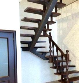 Забежная металлическая лестница - модель 4