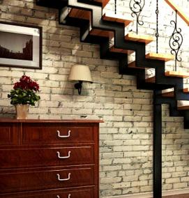 Забежная металлическая лестница - модель 3