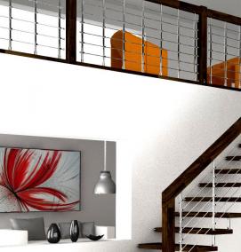 Забежная металлическая лестница - модель 2