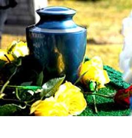 Захоронение урны с прахом в могилу - модель 1