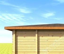 Закрытая беседка из профилированного бруса - вариант 1