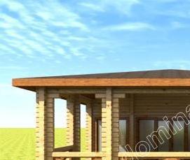 Закрытая беседка из профилированного бруса - вариант 4