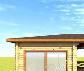 Закрытая беседка из профилированного бруса - вариант 3