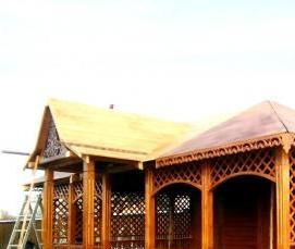 Закрытые деревянные беседки - вариант 1