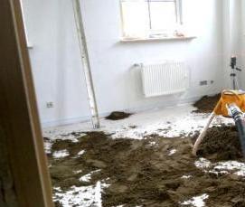 Заливка полусухой стяжки - вариант 1