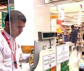 Защитное оргстекло на кассу - тип 4