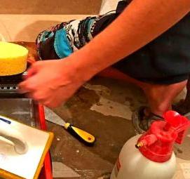 Затирка швов керамической плитки эпоксидной затиркой - тип 3